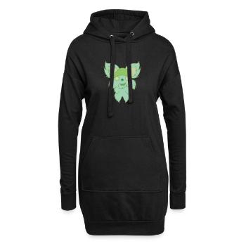 PELUSYN - Sweat-shirt à capuche long Femme - noir - Devant