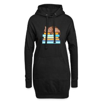 Livres pour chats Livre chat Chaton Lecture Chat domestique Chat - Sweat-shirt à capuche long Femme - noir - Devant