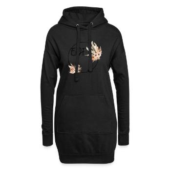 Evjf personnalisé - Sweat-shirt à capuche long Femme - noir - Devant