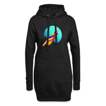 Budgerigar Propriétaire d’oiseaux Bird cockatiel - Sweat-shirt à capuche long Femme - noir - Devant