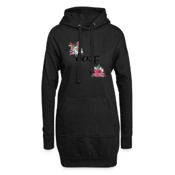 Evjf personnalisé - Sweat-shirt à capuche long Femme - noir - Devant