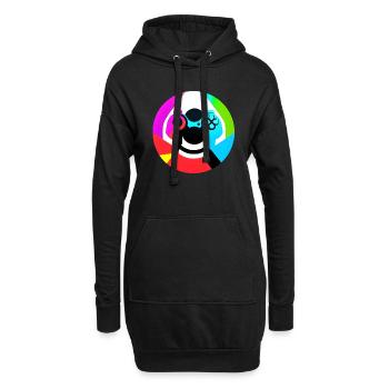 Der Gamer im Inneren - Hoodie-Kleid - Schwarz - Vorne
