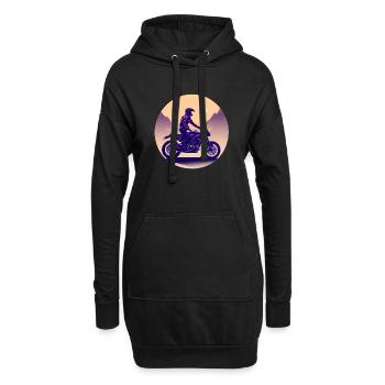 Moto Fan Motocross Motocyclistes - Sweat-shirt à capuche long Femme - noir - Devant
