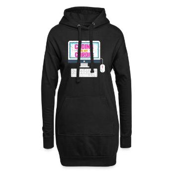 Coding is my cardio - Hoodie-Kleid - Schwarz - Vorne