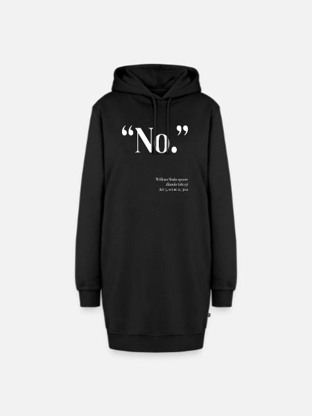 "Nein." - Hoodie-Kleid - Schwarz