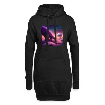 Fantasie Kreatur mystisch - Hoodie-Kleid - Schwarz - Vorne