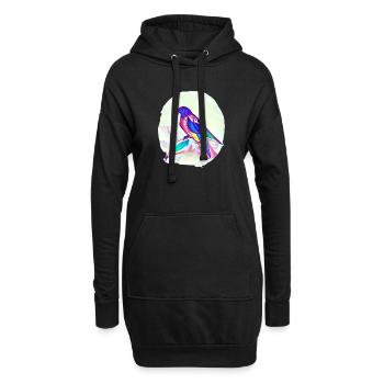 Wellensittich Vogelbesitzer Vogel Nymphensittich - Hoodie-Kleid - Schwarz - Vorne