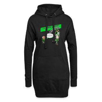 Les Hommes Préfèrent les rondes 09 - Sweat-shirt à capuche long Femme - noir - Devant