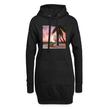 Cocktail 4 Cadeau - Sweat-shirt à capuche long Femme - noir - Devant