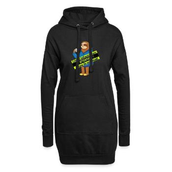 Kaffeebecher als Kritische Infrastruktur - Hoodie-Kleid - Schwarz - Vorne