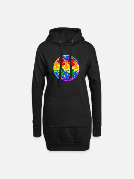 Vogelflug LGBT - Hoodie-Kleid - Schwarz