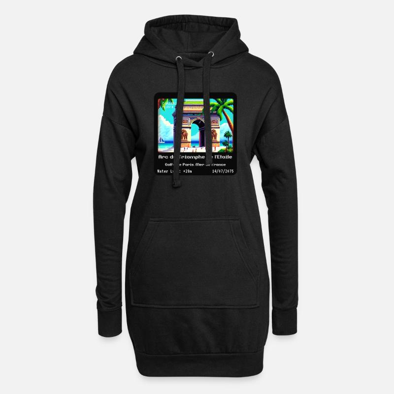 Arc de triomphe de l'Étoile - Sweat-shirt à capuche long Femme - noir