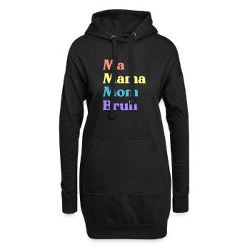 Ma Mama Mama Bruh Drôle de fête des mères (Arc-en-ciel) - Sweat-shirt à capuche long Femme - noir - Devant
