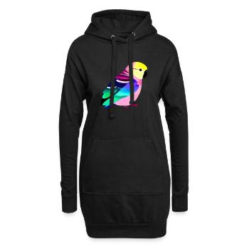 Cockatiel Bird Budgie Bird Propriétaire - Sweat-shirt à capuche long Femme - noir - Devant