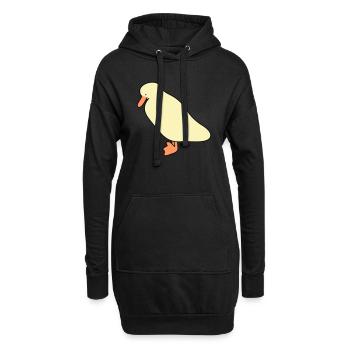 Ente 5 - Hoodie-Kleid - Schwarz - Vorne