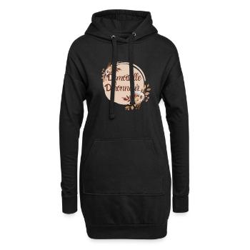 Demoiselle d'honneur floral - Sweat-shirt à capuche long Femme - noir - Devant