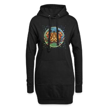 Krebs - Hoodie-Kleid - Schwarz - Vorne