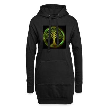 Keltischer Baum des Lebens - Hoodie-Kleid - Schwarz - Vorne