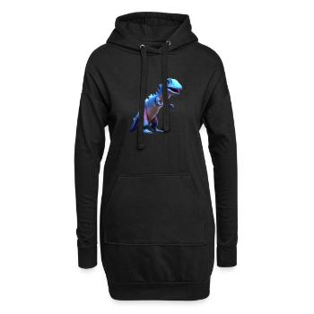 Dino Child Tyrannosaurus Dinosaure Cadeau - Sweat-shirt à capuche long Femme - noir - Devant