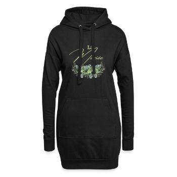 La mariée floral - Sweat-shirt à capuche long Femme - noir - Devant