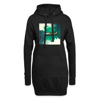 Avion de chasse sous-marin spatial - Sweat-shirt à capuche long Femme - noir - Devant
