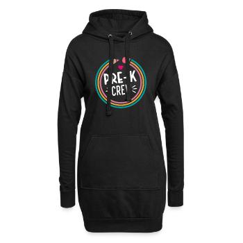 Pre k Crew Bonne première journée d’école maternelle - Sweat-shirt à capuche long Femme - noir - Devant