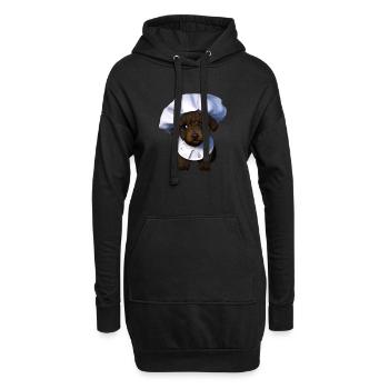Pudelwelpe Hundehalter Hundewelpe Pudel Hundeliebe - Hoodie-Kleid - Schwarz - Vorne
