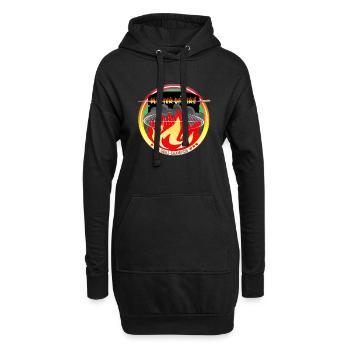 Maître de feu - Sweat-shirt à capuche long Femme - noir - Devant