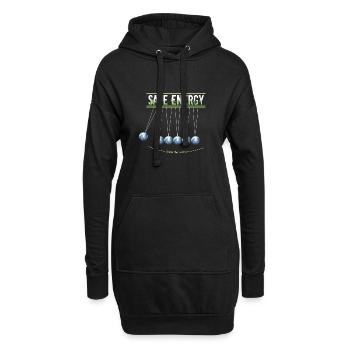 Save energy - Hoodie-Kleid - Schwarz - Vorne