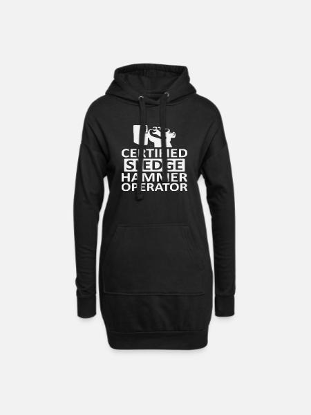 Certified Sledge Hammer Operator - Hoodie-Kleid - Schwarz