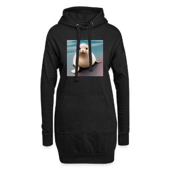 ROBBENJUNGES - Hoodie-Kleid - Schwarz - Vorne