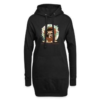 See you soon, Racoon - Sweat-shirt à capuche long Femme - noir - Devant