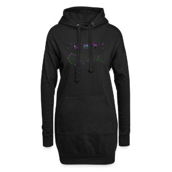 Molécule DMT - Sweat-shirt à capuche long Femme - noir - Devant