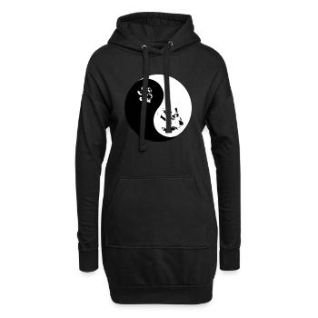Hund Dog - Hoodie-Kleid - Schwarz - Vorne