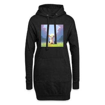 BÉBÉ COW - Sweat-shirt à capuche long Femme - noir - Devant