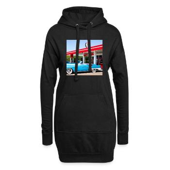 C30 - Hoodie-Kleid - Schwarz - Vorne
