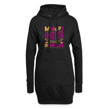 Ma mère dans ma vie - Cadeaux de la fête des Mères - Sweat-shirt à capuche long Femme - noir - Devant