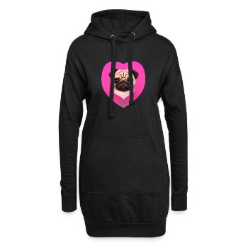 Chien Bulldog Chiens Propriétaires de chiens Propriétaires de chiens - Sweat-shirt à capuche long Femme - noir - Devant