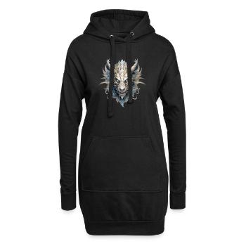 Goth Dragon - Hoodie-Kleid - Schwarz - Vorne