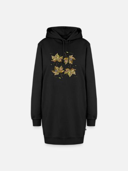Liste - Hoodie-Kleid - Schwarz