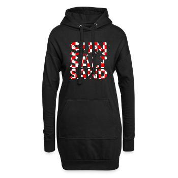 Sommer surfen kroatien strand paradies hrvatska party - Hoodie-Kleid - Schwarz - Vorne