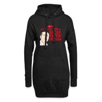 Präsident Recep Tayyip Erdogan Türkiye 2023 - Hoodie-Kleid - Schwarz - Vorne