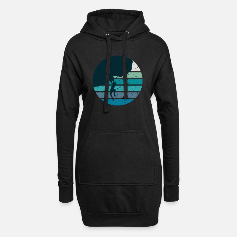 klettern/bouldern - Hoodie-Kleid - Schwarz