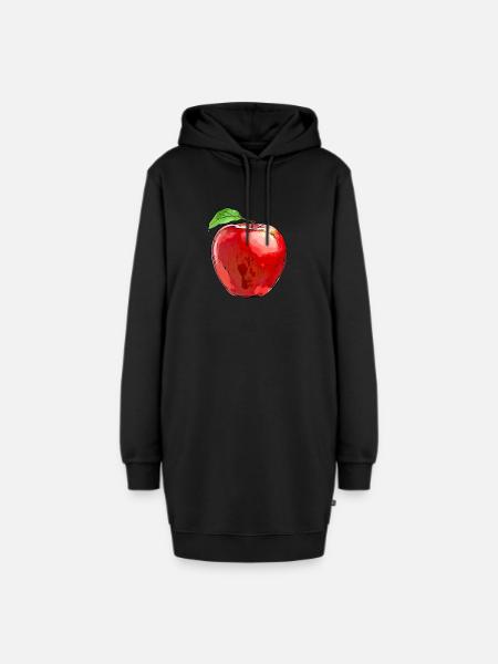 Apple - Hoodie-Kleid - Schwarz