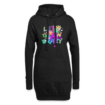 Été surf croatie plage paradis ambiance de fête États-Unis - Sweat-shirt à capuche long Femme - noir - Devant