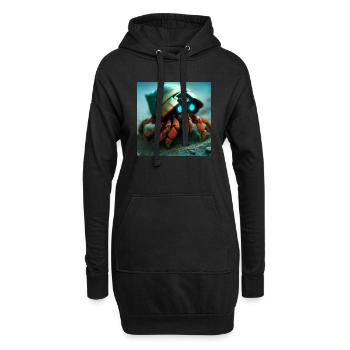 elektronik Tier - Hoodie-Kleid - Schwarz - Vorne