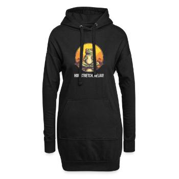 Yoga Meditation Hop Stretch Relax Tee - Hoodie-Kleid - Schwarz - Vorne