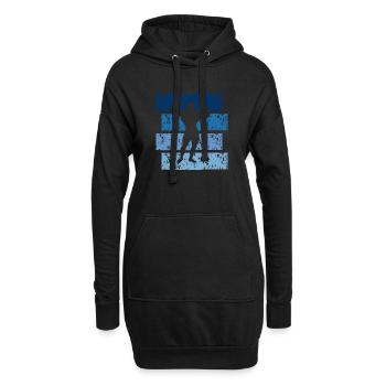 Bodybuilding-Geschenk Vintage - Hoodie-Kleid - Schwarz - Vorne