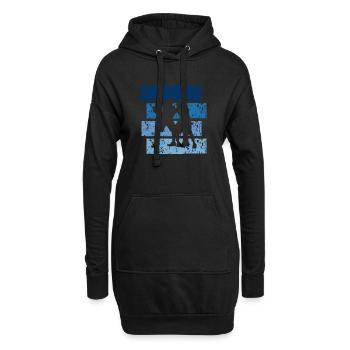 Basketball cadeau Vintage - Sweat-shirt à capuche long Femme - noir - Devant