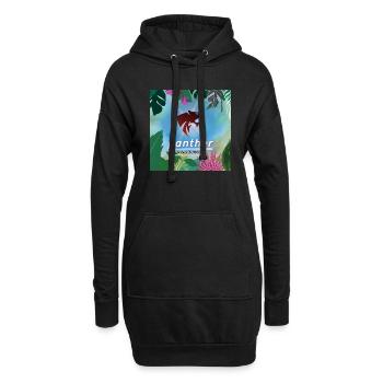 Panther king jungle - Hoodie-Kleid - Schwarz - Vorne